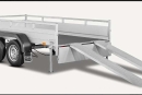 Saris McAlu Pro DW2000 PKW Anhänger Tieflader 2.55 x 153 cm| 2000 kg | Auffahrampen in Schacht | Heckstützen